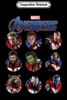 Composition Notebook: Marvel Avengers Endgame Main Cast Circles Graphic  Journal/Notebook Blank Lined Ruled 6x9 100 Pages