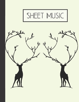 Paperback Sheet Music: Deer Buck Blank Sheet Music Book 120 Pages (8.5x11) Book