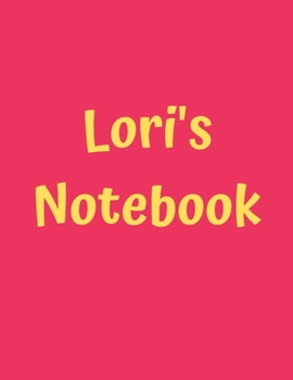 Paperback Lori's Notebook: Pink Cover, College Ruled, 100 Sheets, 8.5" x 11" (Letter Size), White Paper Book