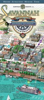 Map Savannah Historic District Illustrated Map. Book