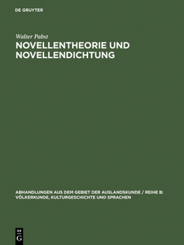 Hardcover Novellentheorie und Novellendichtung [German] Book