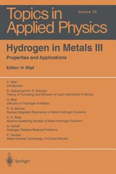 Paperback Hydrogen in Metals III: Properties and Applications Book