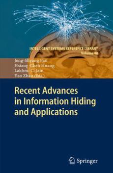 Hardcover Recent Advances in Information Hiding and Applications Book