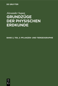 Hardcover Pflanzen- Und Tiergeographie [German] Book