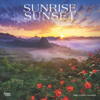 Calendar Sunrise Sunset 2025 12 X 24 Inch Monthly Square Wall Calendar Plastic-Free Book