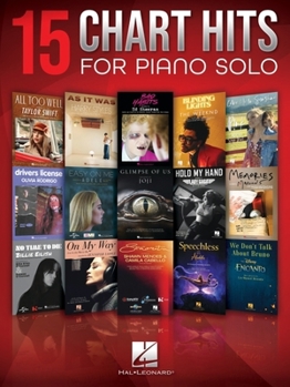 Paperback 15 Chart Hits for Piano Solo Songbook Book