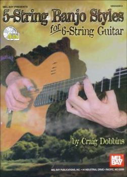 Paperback Mel Bay 5-String Banjo Styles for 6-String Guitar Book