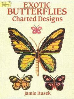 Paperback Exotic Butterflies Charted Designs Book
