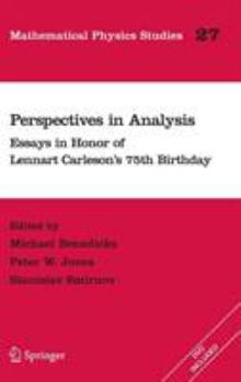 Hardcover Perspectives in Analysis: Essays in Honor of Lennart Carleson's 75th Birthday Book