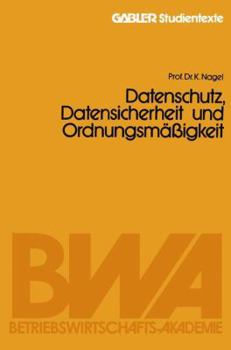 Paperback Datenschutz, Datensicherheit Und Ordnungsmäßigkeit [German] Book