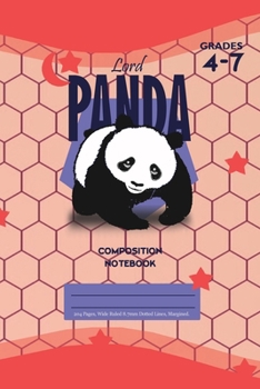 Paperback Lord Panda Primary Composition 4-7 Notebook, 102 Sheets, 6 x 9 Inch Pink Cover Book