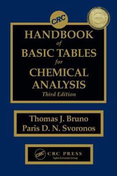 Hardcover CRC Handbook of Basic Tables for Chemical Analysis Book