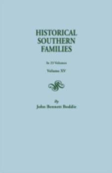 Paperback Historical Southern Families. in 23 Volumes. Volume XV Book