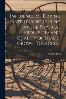 Paperback Influence of Drying Rate During Curing on the Physical Properties and Quality of Shade-grown Tobacco / Book