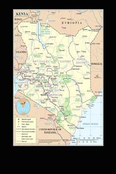 Paperback A Map of the Cities of Kenya in Africa Journal: Take Notes, Write Down Memories in this 150 Page Lined Journal Book