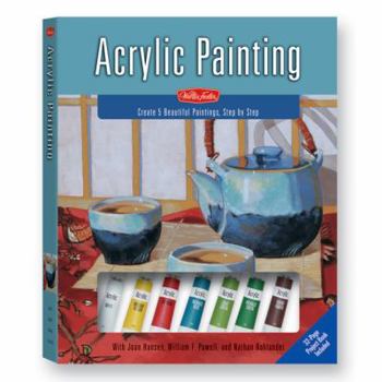 Paperback Acrylic Painting [With Brushes, Paint, Palette Paper] Book