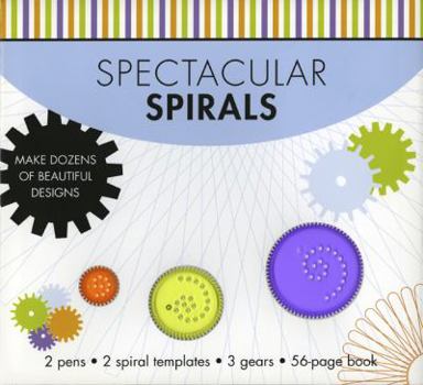 Paperback Spectacular Spirals: Make Dozens of Beautiful Designs [With Book(s) and 2 Spiral Templates, 3 Gears and 2 Pens] Book