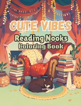 Cute Vibes: Reading Nooks: Quiet Library & Cozy Bookshelf Scenes. Easy Bold Art for Mindful Book Lovers and Students. (Cute Vibes Aesthetic: Bold & Easy Coloring Series)