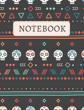 Notebook: Dead Head Design (Dead Pattern), 8,5" x 11" Size Notebook(Journal) with 120 Half Wide Ruled / Half Graph 4x4 Pages (Dead Head Cover)