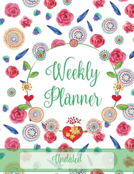 Paperback Weekly Planner: Bright Flowers & Birds, Undated Book
