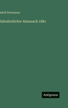 Hardcover Zahnärztlicher Almanach 1881 [German] Book