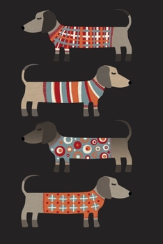 Notes: A Blank Lined Journal with Dachshund in Knitwear Cover Art