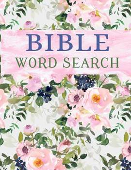 Paperback Bible Word Search: 70 Bible Themed & 70 Popular Hymns Puzzle Book For Adults [Large Print] Book