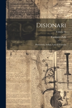Paperback Disionari; piemontèis, italian, latin e fransèis; Volume 01 [Italian] Book