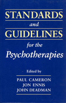 Paperback Standards and Guidelines for the Psychotherapies Book