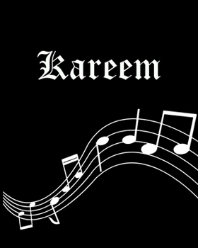 Paperback Kareem: Sheet Music Note Manuscript Notebook Paper - Personalized Custom First Name Cover - Musician Composer Instrument Compo Book