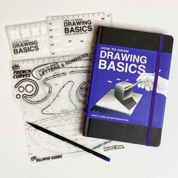 Hardcover How to Draw DRAWING BASICS Sketchbook & Stencils SET Book