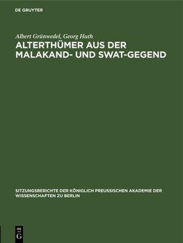 Hardcover Alterthümer Aus Der Malakand- Und Swat-Gegend [German] Book