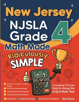 Paperback New Jersey NJSLA Grade 4 Math Made Ridiculously Simple: A Comprehensive 4th Grade Guide to Acing NJSLA Math Book