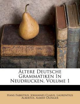 Paperback Altere Deutsche Grammatiken in Neudrucken, I. [German] Book