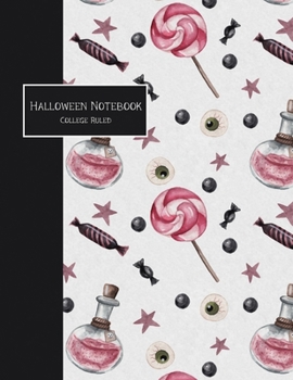 Paperback Halloween Notebook College Ruled: Treats and Potions Book