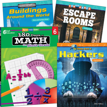 Hardcover Learn-At-Home: Explore Math Bundle Grade 6: 4-Book Set Book