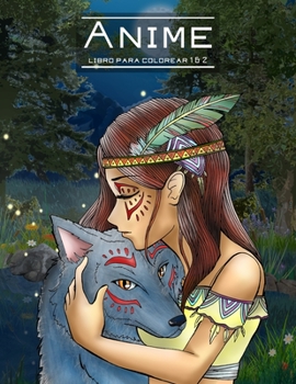 Paperback Anime libro para colorear 1 & 2 [Spanish] Book