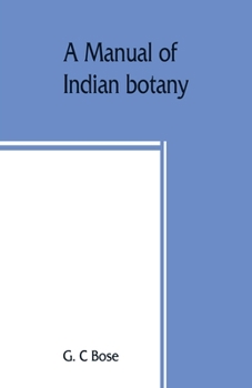 Paperback A manual of Indian botany Book