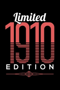 LIMITED 1910 EDITION: Dot Grid Journal, Diary, Notebook, 6x9 inches with 120 Pages.