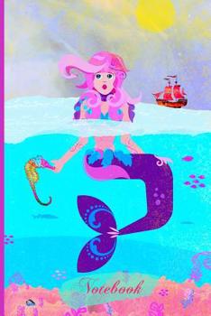 Paperback Notebook: Mermaid Theme 6" x 9" 120 College Ruled Pages Book