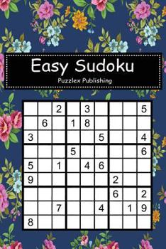 Paperback Easy Sudoku: Sudoku Puzzle Game For Beginers With Vintage Floral Pattern Cover Book