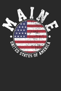 Paperback Notebook: Maine Dot Grid 6x9 120 Pages Book