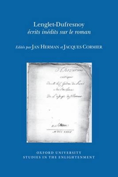 Paperback Lenglet-Dufresnoy: Écrits Inédits Sur Le Roman Book