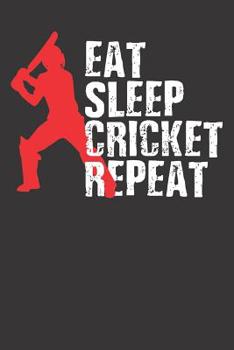 Paperback Notebook: College Ruled 6x9 120 Pages Cricket Player Coach Cool Gift Book