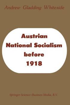 Paperback Austrian National Socialism Before 1918 Book