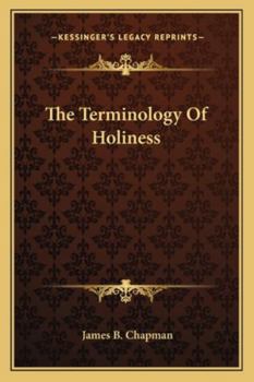 The Terminology Of Holiness