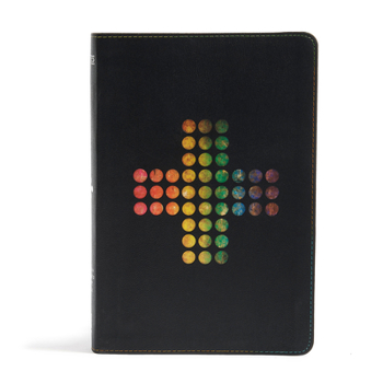 Imitation Leather Rainbow Study Bible-NIV-Pierced Cross Book