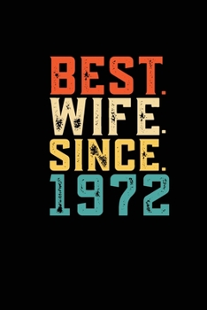 Paperback Best. Wife. Since. 1972: Weekly 100 page 6 x9 Dated Calendar Planner and Notebook For 2019-2020 Academic Year Retro 47th Wedding Anniversary no Book