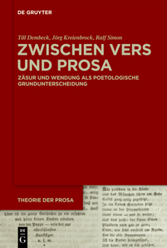 Hardcover Zwischen Vers und Prosa [German] Book
