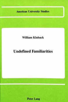 Hardcover Undefined Familiarities Book